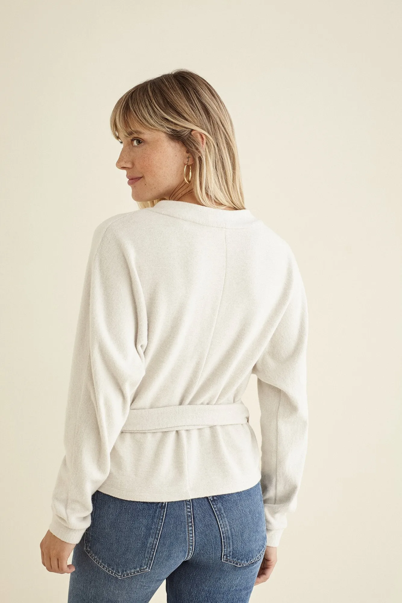 Velouria Nouveau Fleece Wrap Cardigan