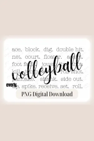 Volleyball Terminology Design PNG Download