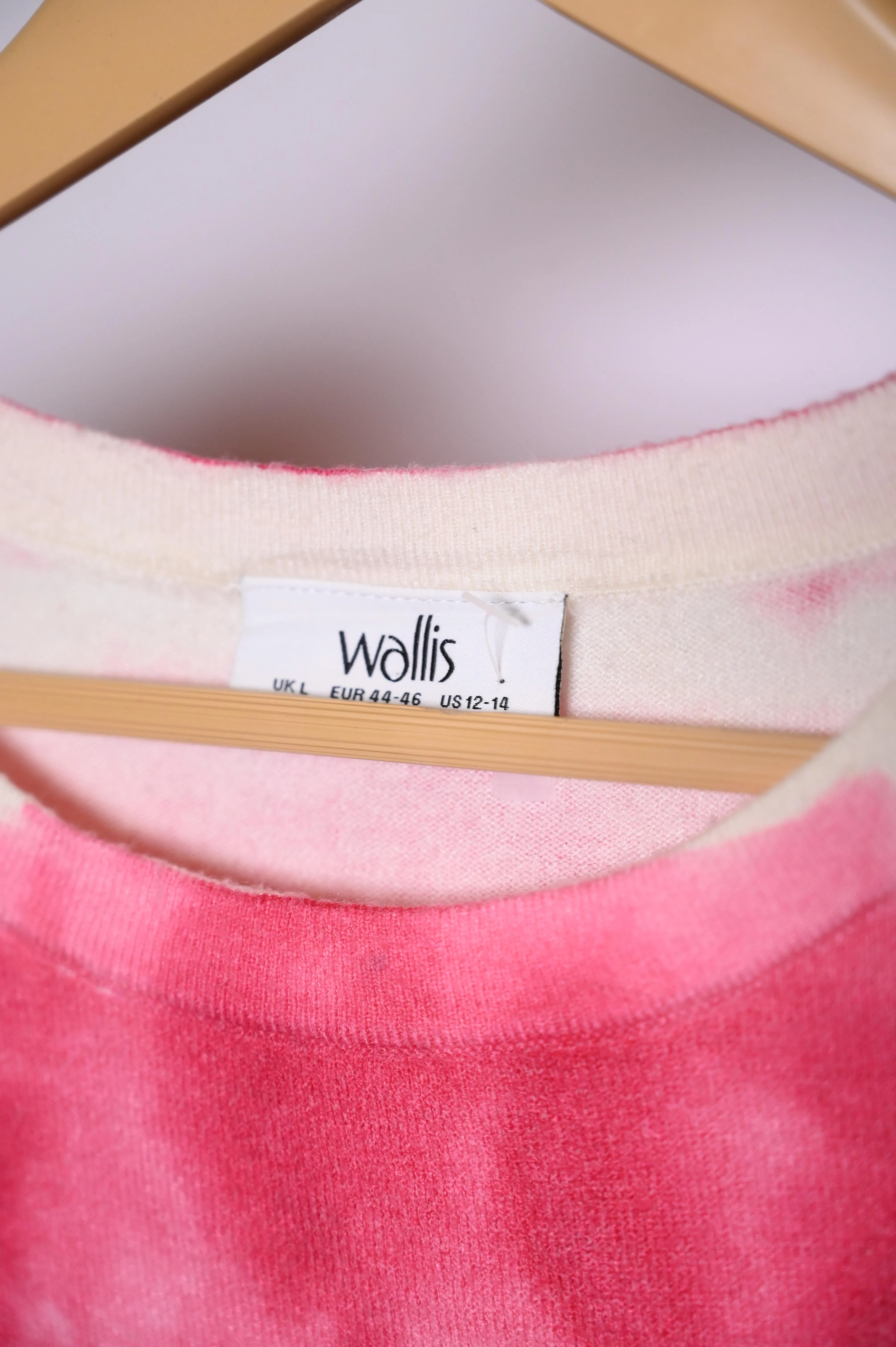 Wallis Pink & White Sweatshirt (Large)