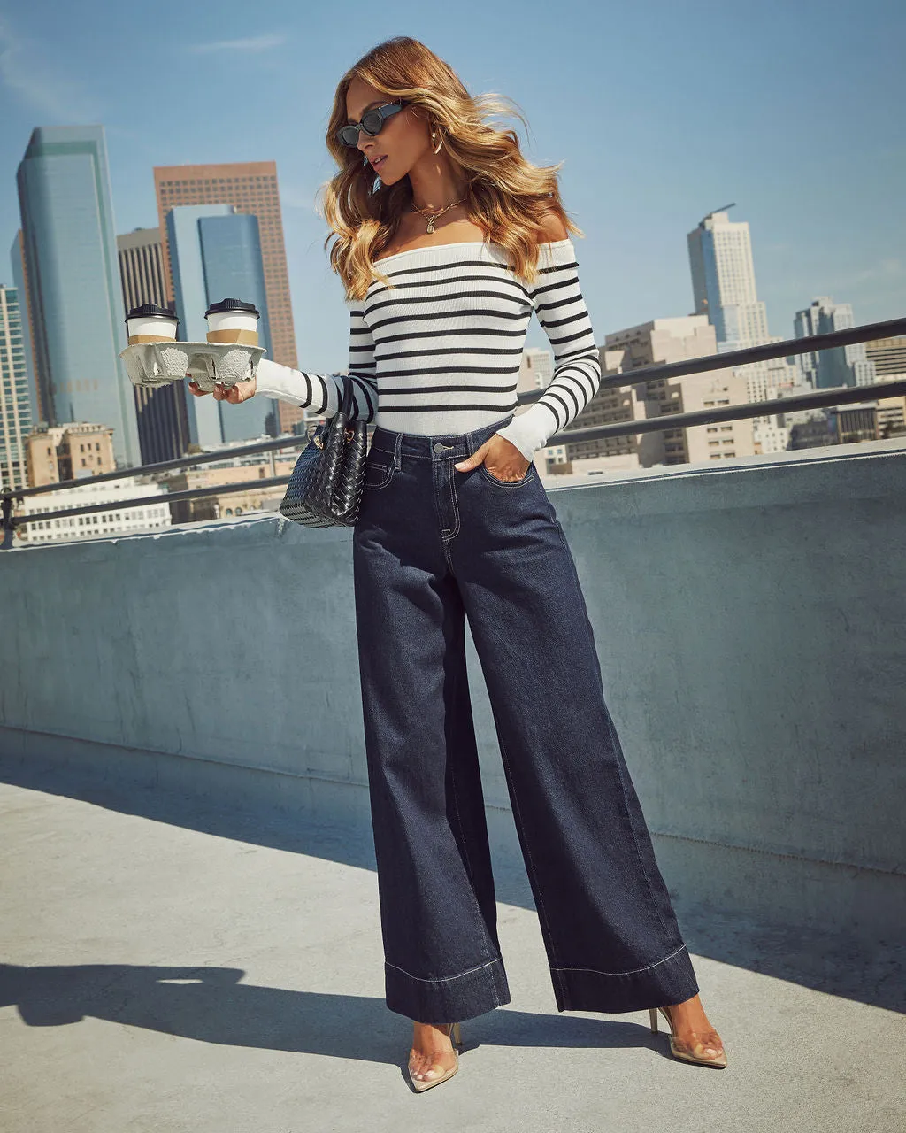 Weekend Plans High Rise Wide Leg Jeans