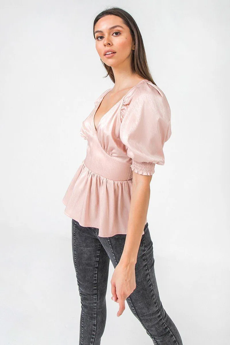 Women's A Solid Sateen Top